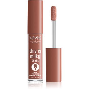 NYX Professional Makeup This is Milky Gloss Milkshakes nawilżający błyszczyk do ust perfumowany odcień 20 Milk The Coco 4 ml