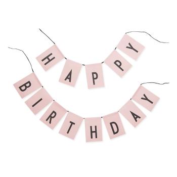 Różowa girlanda Design Letters Happy Birthday