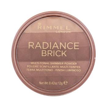 Rimmel London Radiance Brick 12 g bronzer dla kobiet Uszkodzone pudełko 002 Medium