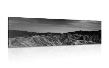 Obraz Park Narodowy Doliny Śmierci w wersji czarno-białej - 120x40