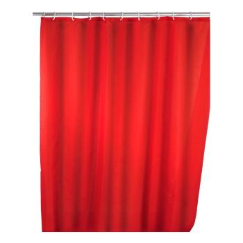 Czerwona zasłona prysznicowa Wenko Puro, 180x200 cm