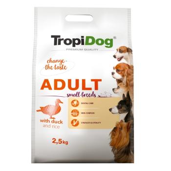 TROPIDOG Premium Adult S Duck&amp;Rice 2,5kg sucha karma dla psów małych ras Kaczka i ryż