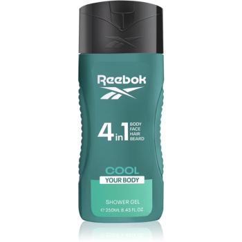Reebok Cool Your Body odświeżający żel pod prysznic 4 v 1 dla mężczyzn 250 ml