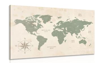 Obraz dyskretna mapa świata - 120x80