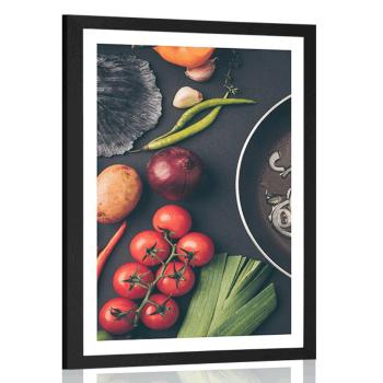 Plakat z passe-partout sztuka kulinarna - 20x30 black
