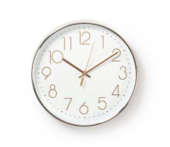 CLWA015PC30RE - Zegar ścienny 1xAA biały/różowy