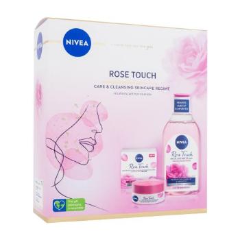 Nivea Rose Touch Care & Cleansing Skincare Regime zestaw Żel-krem do twarzy na dzień 50 ml + woda micelarna 400 ml dla kobiet