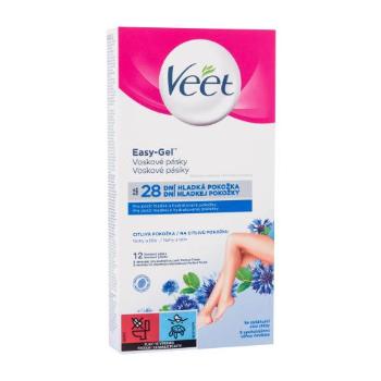 Veet Easy-Gel™ Wax Strips Body and Legs Sensitive Skin 12 szt akcesoria do depilacji dla kobiet Uszkodzone pudełko