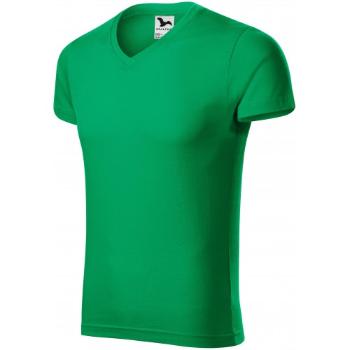Obcisła koszulka męska, zielona trawa, XL