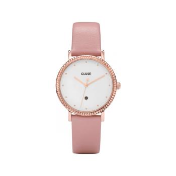 Damski zegarek z różowym skórzanym paskiem Cluse Le Couronnement