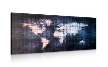 Obraz świat na mapie - 120x60