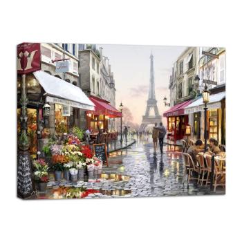 Obraz Styler Canvas Watercolor Paris I, 75x100 cm