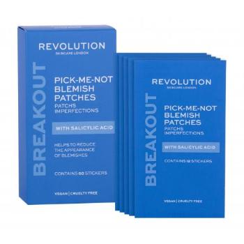 Revolution Skincare Breakout Pick-Me-Not Blemish Patches With Salicylic Acid 60 szt maseczka do twarzy dla kobiet Uszkodzone pudełko