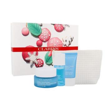 Clarins HydraQuench zestaw Daily skin care 50ml + Mask for hydration 15ml + Facial serum 15ml + Cosmetic bag dla kobiet Uszkodzone pudełko