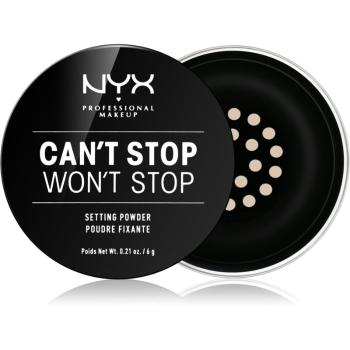NYX Professional Makeup Can't Stop Won't Stop puder sypki odcień 01 Light 6 g