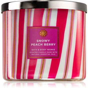 Bath & Body Works Snowy Peach Berry świeczka zapachowa I. 411 g