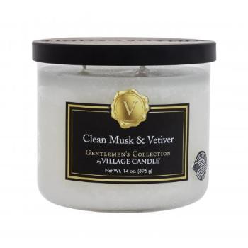 Village Candle Gentlemen's Collection Clean Musk & Vetiver 396 g świeczka zapachowa dla mężczyzn Uszkodzone opakowanie