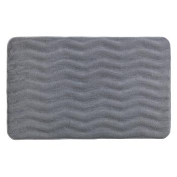 Jasnoszary dywanik łazienkowy z pianką z pamięcią kształtu Wenko Light Grey, 80x50 cm