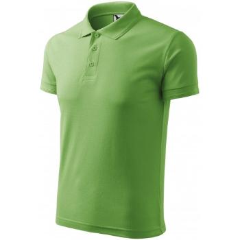 Męska luźna koszulka polo, zielony groszek, XL