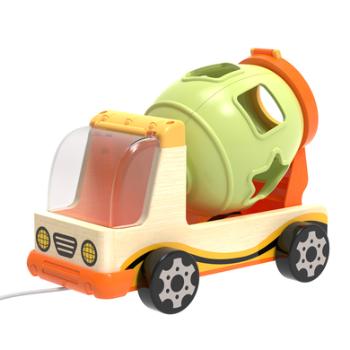 Top B right Toys® Pojazd budowlany z grą do nauki kształtów