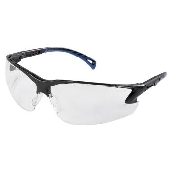 Okulary ochronne ASG, przezroczysty wizjer, czarne