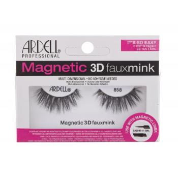 Ardell Magnetic 3D Faux Mink 858 1 szt sztuczne rzęsy dla kobiet Uszkodzone pudełko Black