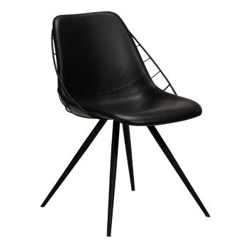 Czarne krzesło z imitacji skóry DAN-FORM Denmark Sway