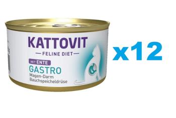 KATTOVIT Feline Diet Gastro Duck kaczka 12 x 85 g