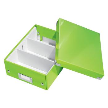 Zielone pudełko z przegródkami Click&Store – Leitz