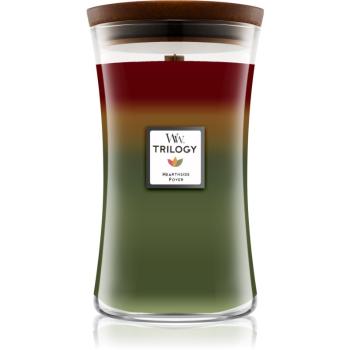 Woodwick Trilogy Hearthside świeczka zapachowa z drewnianym knotem 609,5 g