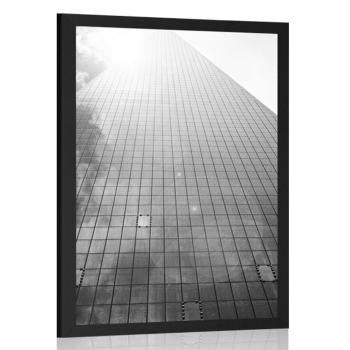 Plakat wieżowiec w czerni i bieli - 60x90 black