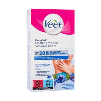 Veet Easy-Gel™ Wax Strips Armpit Sensitive Skin 16 szt akcesoria do depilacji dla kobiet Uszkodzone pudełko
