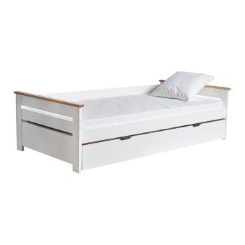 Białe rozkładane łóżko Marckeric Lola, 90x190 cm