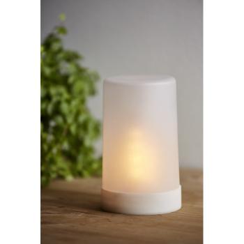 Biała ogrodowa dekoracja świetlna LED Star Trading Flame Candle , wys. 14,5 cm