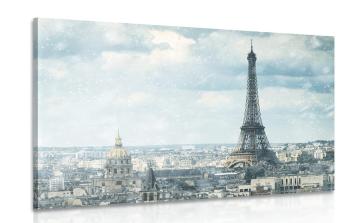 Obraz zimowy Paryż - 120x80