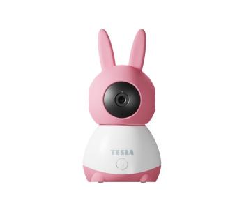Tesla - Inteligentna kamera 360 Baby Full HD 1080p 5V Wi-Fi różowa