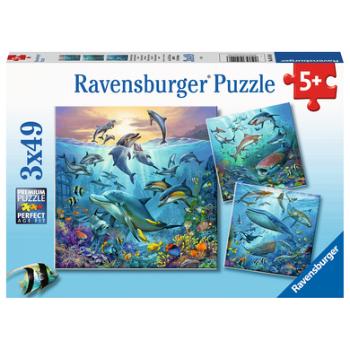 Ravensburger Puzzle 3 x 49 Zwierzęta oceanu