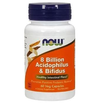 NOW Acidophilus & Bifidus 8 Billion - 60veg caps.Zdrowie i uroda