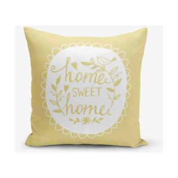 Żółta poszewka na poduszkę Minimalist Cushion Covers Home Sweet Home, 45x45 cm