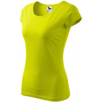 Koszulka damska z bardzo krótkimi rękawami, limonkowy, XS