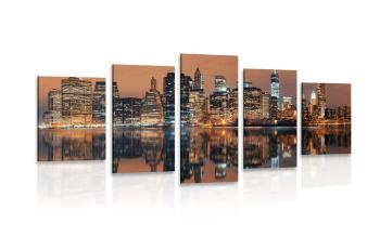 5-częściowy obraz miasto Manhattan - 100x50