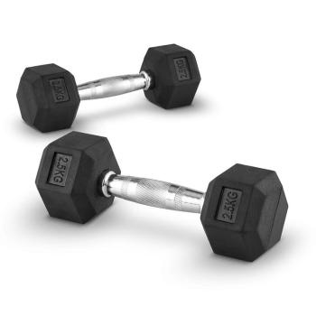 Capital Sports Hexbell, hantle jednoręczne, dumbbell, 2 × 2,5 kg