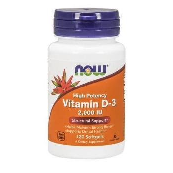NOW Vitamin D3 2000IU - 120softgels