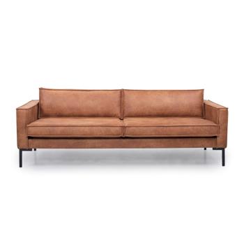 Jasnobrązowa sofa ze sztucznej skóry Scandic Rate