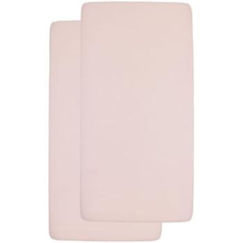 Meyco Jersey Fitted Sheet 2 Pack 40 x 80 / 90 Soft Pink