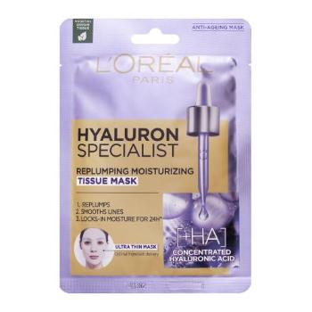 L'Oréal Paris Hyaluron Specialist Replumping Moisturizing 1 szt maseczka do twarzy dla kobiet