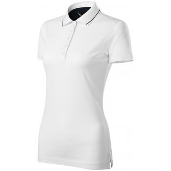 Damska elegancka merceryzowana koszulka polo, biały, 2XL