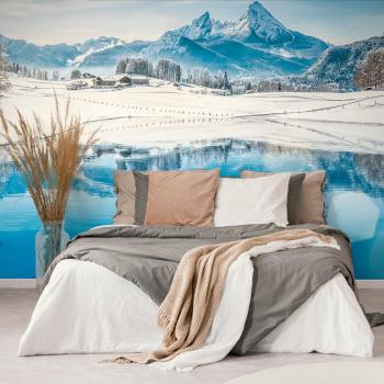 Fototapeta śnieżny krajobraz w Alpach - 150x100
