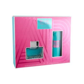 Antonio Banderas Blue Seduction zestaw Edt 80 ml + Dezodorant 150 ml dla kobiet Uszkodzone pudełko