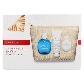 Clarins Eau Ressourcante zestaw 100ml Tonic Water + 100ml Body Lotion + 50ml Shower Milk + Bag dla kobiet